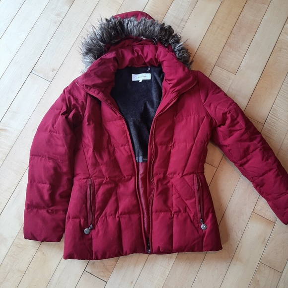 Calvin Klein Jackets & Blazers - Calvin Klein red winter jacket Sz XS